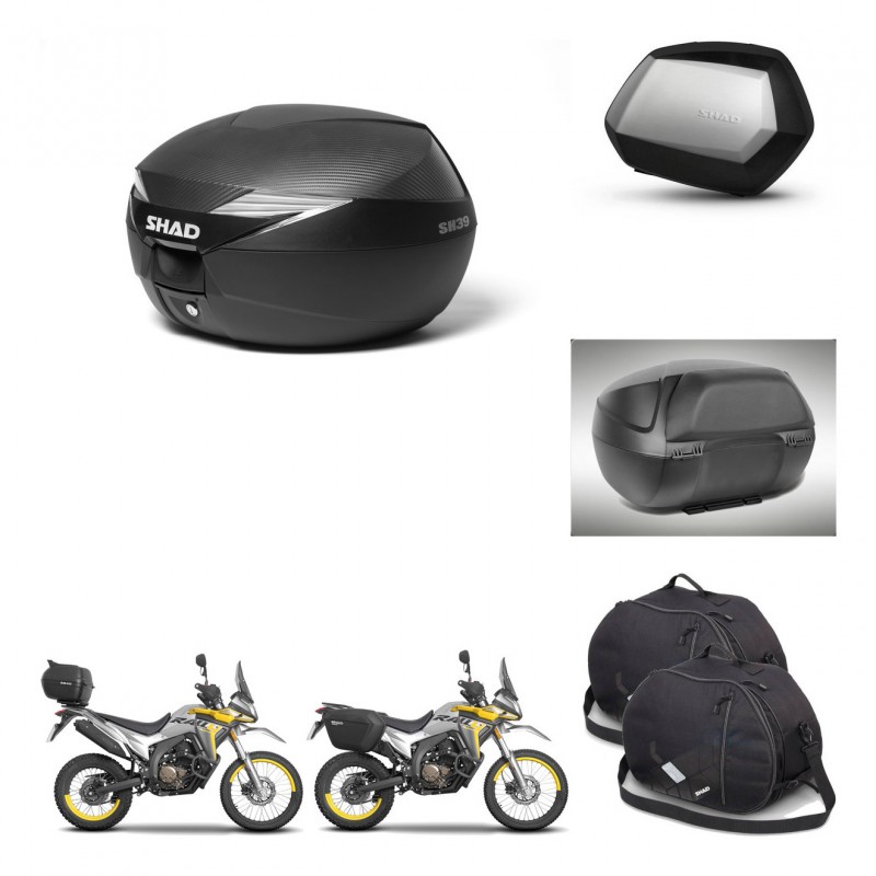 SHAD Maletas SH35 PREMIUM + soporte montaje Baul maleta accesorios KIT-472538