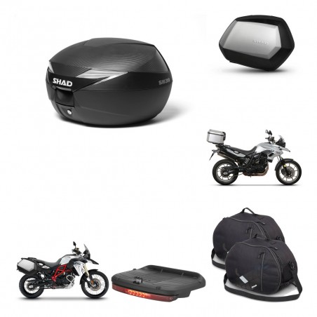 SHAD Maletas SH35 PREMIUM + soporte montaje Baul maleta accesorios KIT-472574