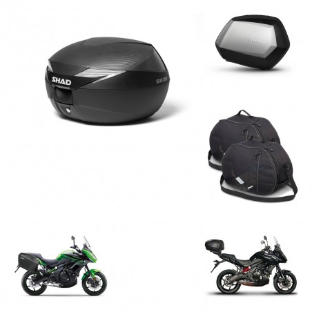 SHAD Maletas SH35 PREMIUM + soporte montaje Baul maleta accesorios KIT-472622