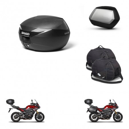 SHAD Maletas SH35 PREMIUM + soporte montaje Baul maleta accesorios KIT-472640