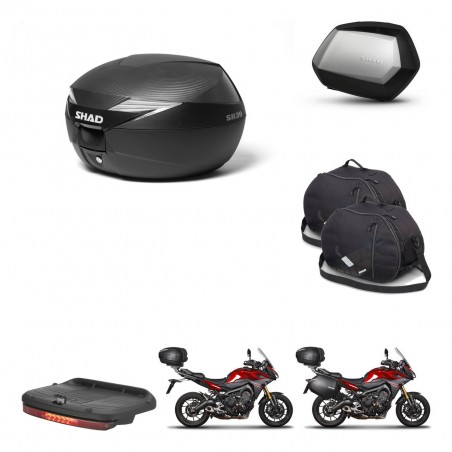 SHAD Maletas SH35 PREMIUM + soporte montaje Baul maleta accesorios KIT-472646