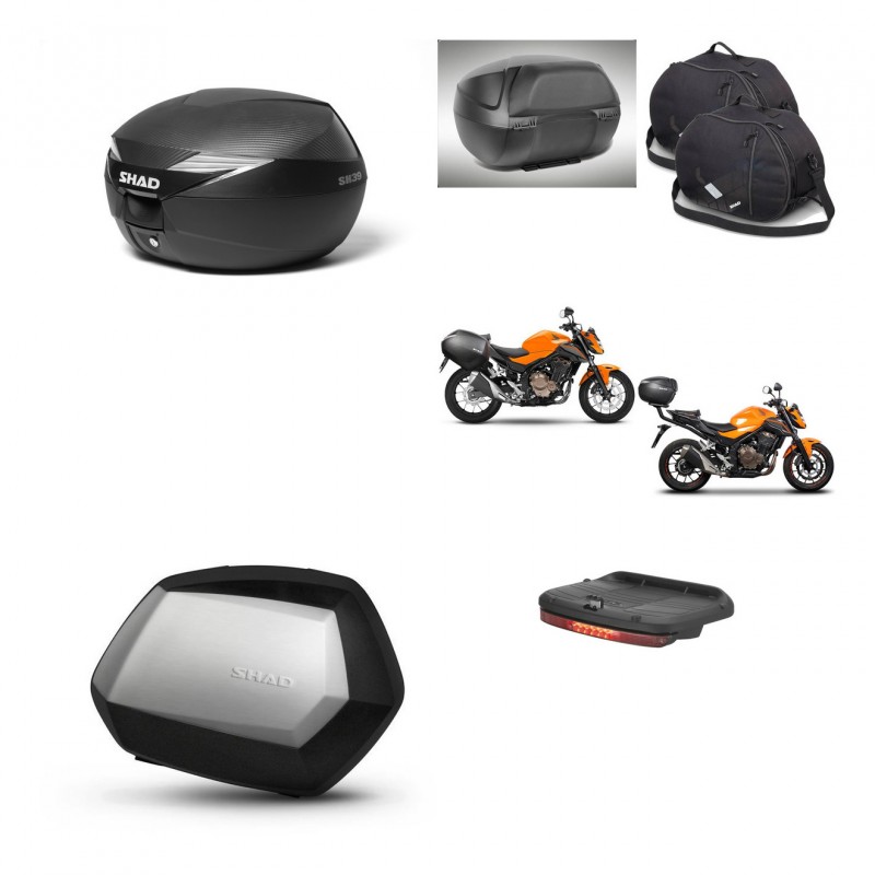 SHAD Maletas SH35 PREMIUM + soporte montaje Baul maleta accesorios KIT-472688