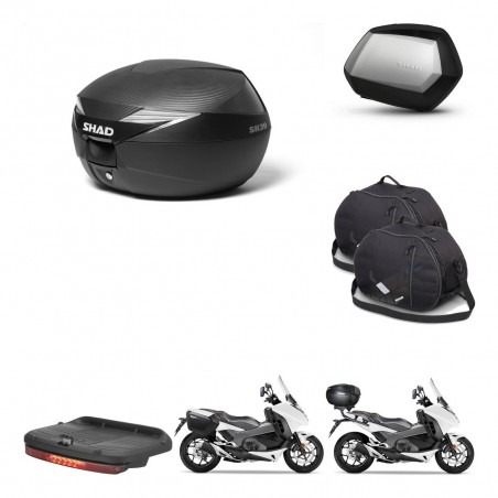 SHAD Maletas SH35 PREMIUM + soporte montaje Baul maleta accesorios KIT-472700
