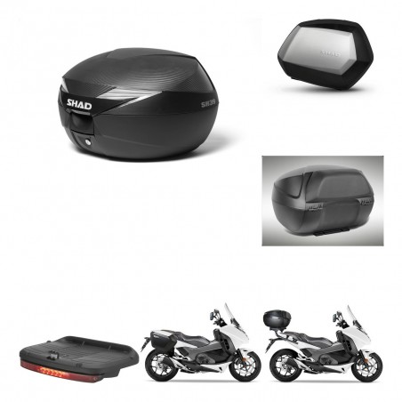 SHAD SH35 PREMIUM suitcases + mounting bracket suitcase trunk accessories KIT-472705