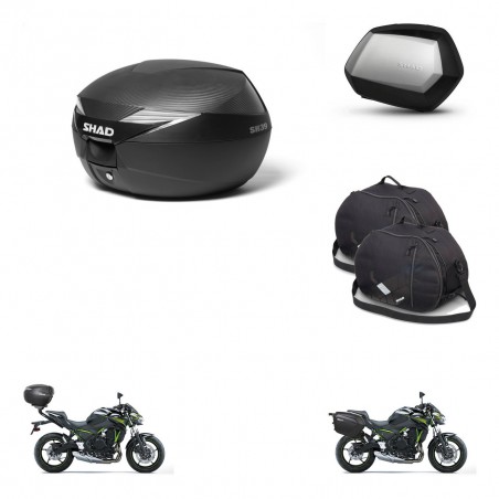 SHAD Maletas SH35 PREMIUM + soporte montaje Baul maleta accesorios KIT-472730