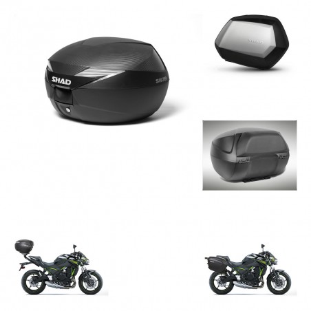 SHAD Maletas SH35 PREMIUM + soporte montaje Baul maleta accesorios KIT-472741