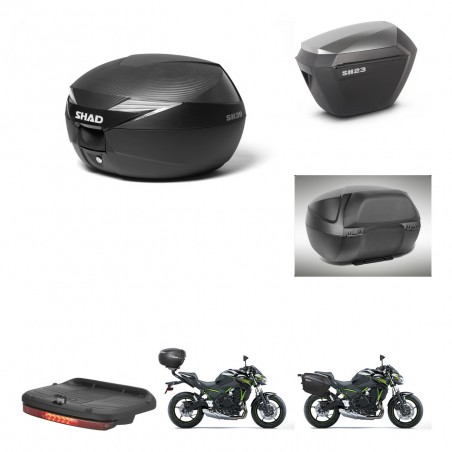 SHAD SH23 alu suitcases + mounting bracket suitcase trunk accessories KIT-472749