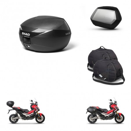 SHAD SH35 PREMIUM suitcases + mounting bracket suitcase trunk accessories KIT-472754