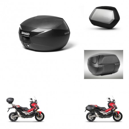 SHAD Maletas SH35 PREMIUM + soporte montaje Baul maleta accesorios KIT-472789
