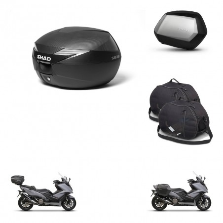 SHAD Maletas SH35 PREMIUM + soporte montaje Baul maleta accesorios KIT-472802