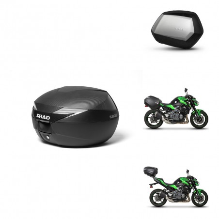 SHAD Maletas SH35 PREMIUM + soporte montaje Baul maleta KIT-472825