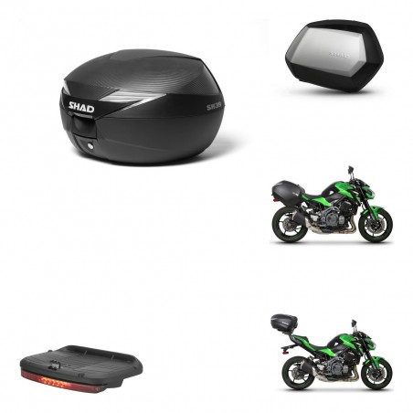 SHAD Maletas SH35 PREMIUM + soporte montaje Baul maleta accesorios KIT-472831