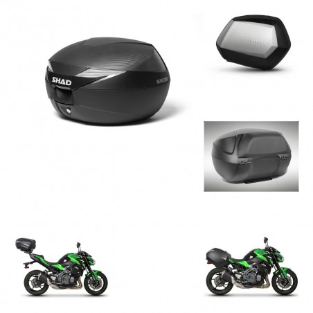 SHAD Maletas SH35 PREMIUM + soporte montaje Baul maleta accesorios KIT-472837