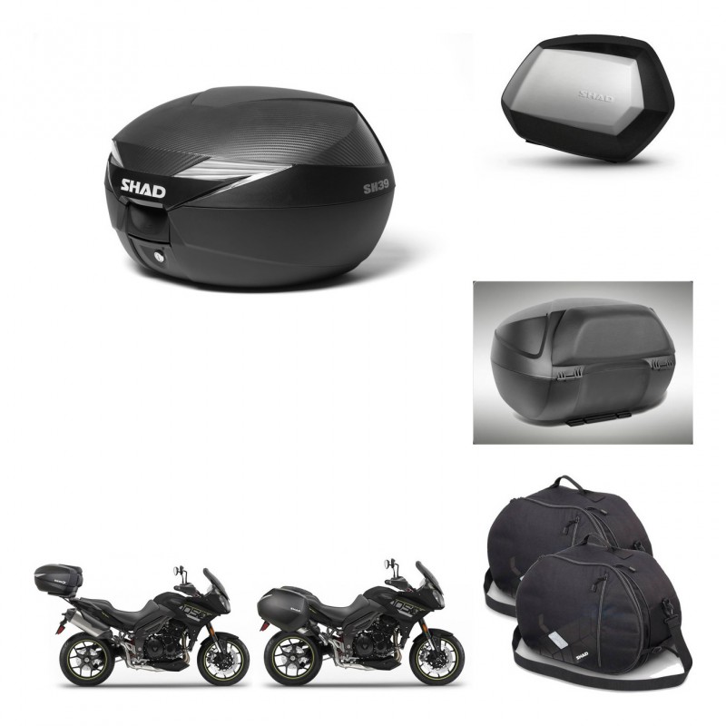 SHAD Maletas SH35 PREMIUM + soporte montaje Baul maleta accesorios KIT-472862