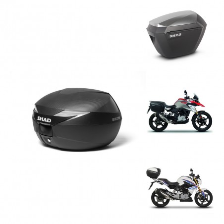 SHAD Maletas sh23 alu + soporte montaje Baul maleta KIT-472899