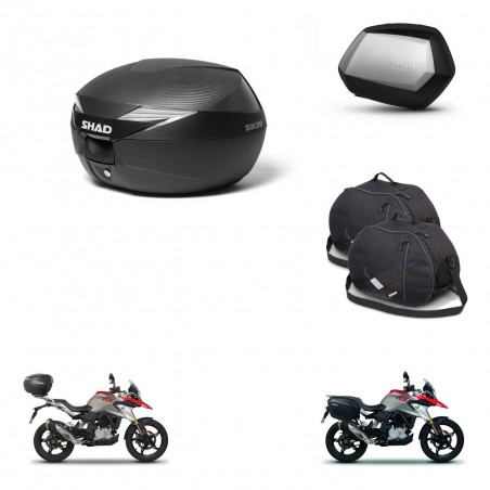 SHAD Maletas SH35 PREMIUM + soporte montaje Baul maleta accesorios KIT-472922