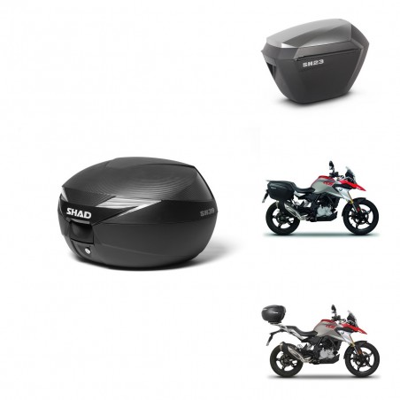 SHAD Maletas sh23 alu + soporte montaje Baul maleta KIT-472923