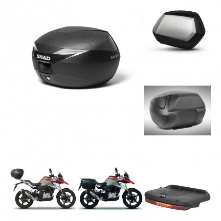 SHAD Maletas SH35 PREMIUM + soporte montaje Baul maleta accesorios KIT-472939
