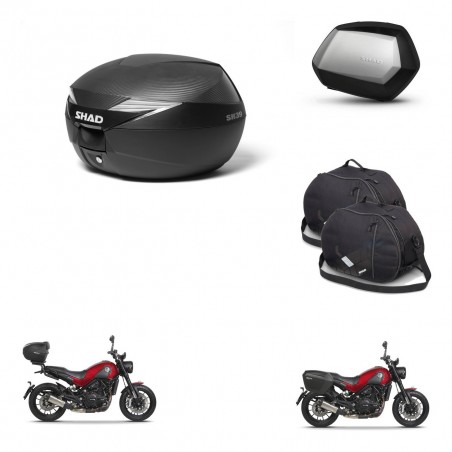 SHAD Maletas SH35 PREMIUM + soporte montaje Baul maleta accesorios KIT-472946