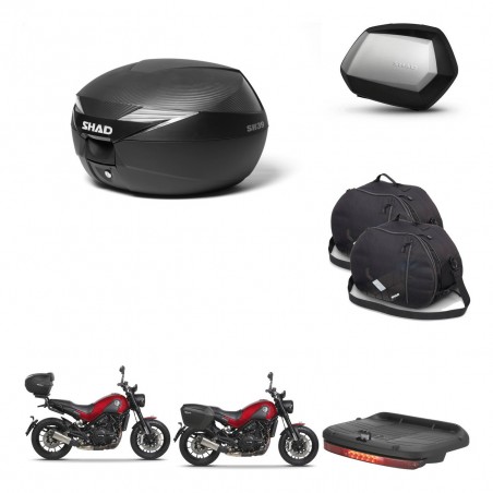 SHAD Maletas SH35 PREMIUM + soporte montaje Baul maleta accesorios KIT-472952
