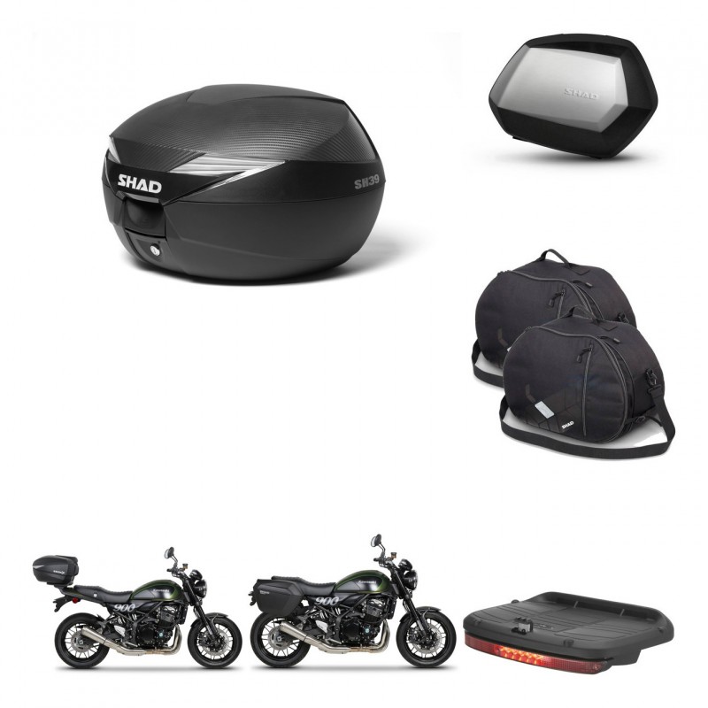SHAD Maletas SH35 PREMIUM + soporte montaje Baul maleta accesorios KIT-473000