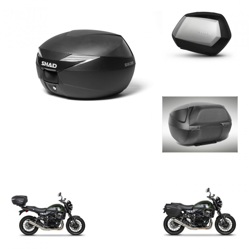 SHAD Maletas SH35 PREMIUM + soporte montaje Baul maleta accesorios KIT-473005