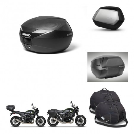 SHAD Maletas SH35 PREMIUM + soporte montaje Baul maleta accesorios KIT-473006