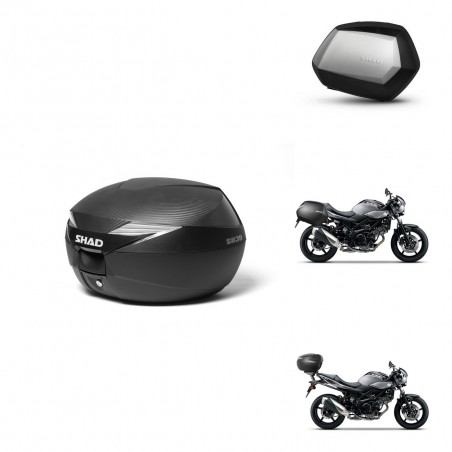 SHAD Maletas SH35 PREMIUM + soporte montaje Baul maleta KIT-473017