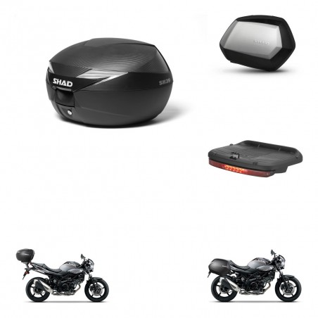 SHAD Maletas SH35 PREMIUM + soporte montaje Baul maleta accesorios KIT-473023