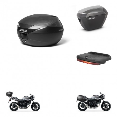SHAD Maletas sh23 alu + soporte montaje Baul maleta accesorios KIT-473025