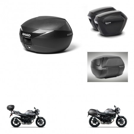 SHAD Maletas sh23 + soporte montaje Baul maleta accesorios KIT-473028