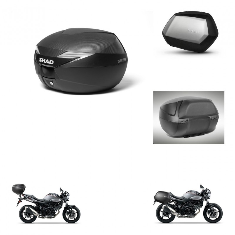 SHAD Maletas SH35 PREMIUM + soporte montaje Baul maleta accesorios KIT-473029