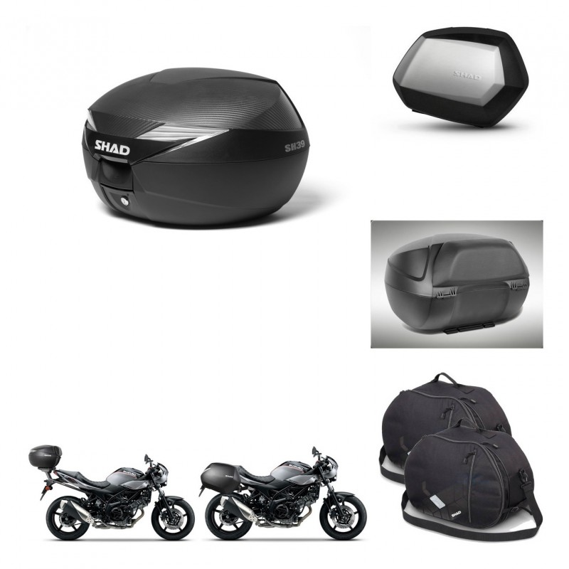 SHAD Maletas SH35 PREMIUM + soporte montaje Baul maleta accesorios KIT-473030
