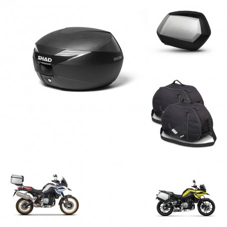 SHAD SH35 PREMIUM suitcases + mounting bracket suitcase trunk accessories KIT-473042