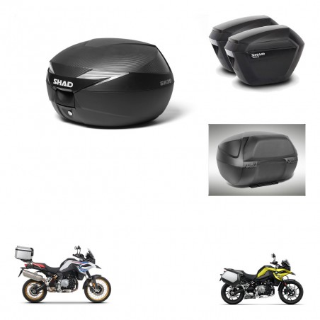 SHAD Maletas sh23 + soporte montaje Baul maleta accesorios KIT-473052