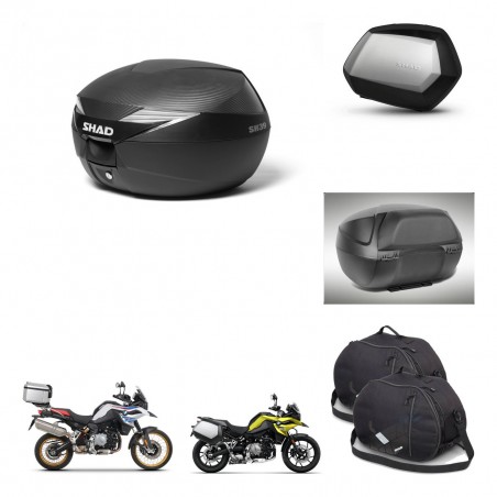 SHAD Maletas SH35 PREMIUM + soporte montaje Baul maleta accesorios KIT-473054