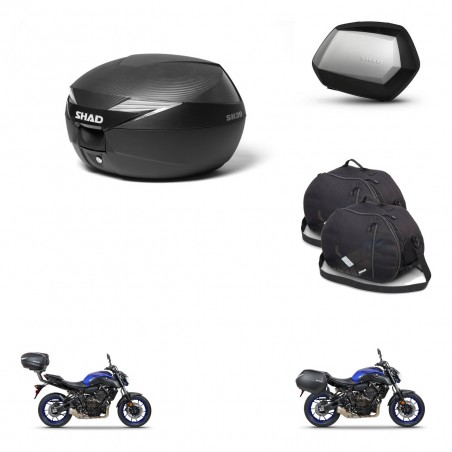 SHAD Maletas SH35 PREMIUM + soporte montaje Baul maleta accesorios KIT-473066