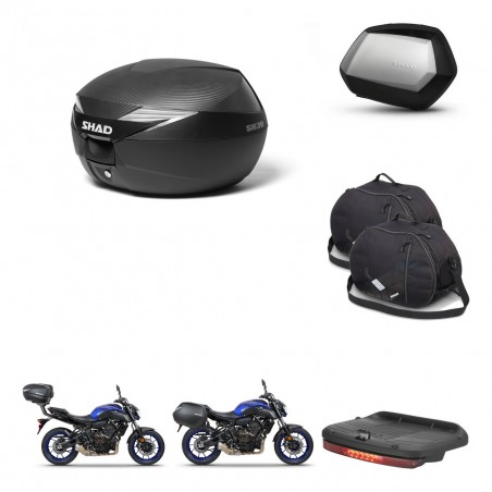 SHAD Maletas SH35 PREMIUM + soporte montaje Baul maleta accesorios KIT-473072