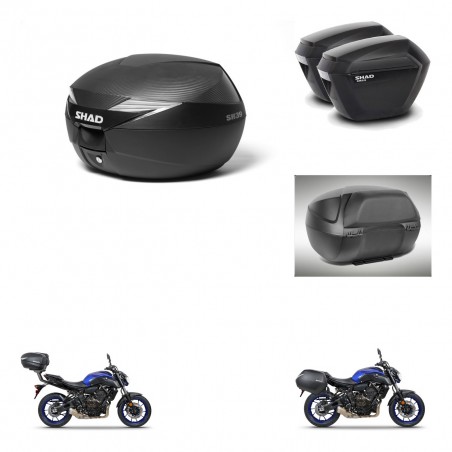 SHAD Maletas sh23 + soporte montaje Baul maleta accesorios KIT-473076