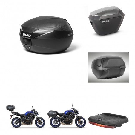 SHAD SH23 alu suitcases + mounting bracket suitcase trunk accessories KIT-473085