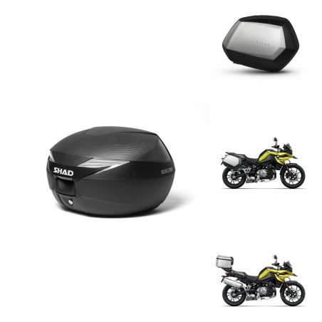 SHAD Maletas SH35 PREMIUM + soporte montaje Baul maleta KIT-473089