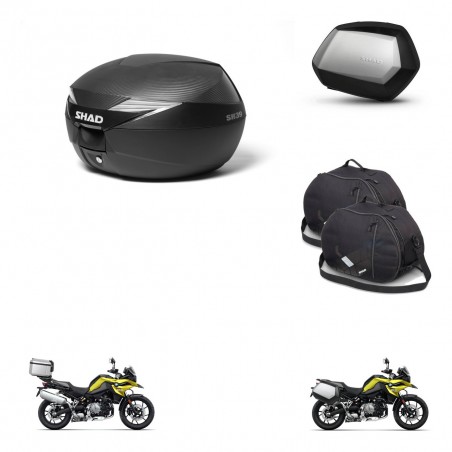 SHAD Maletas SH35 PREMIUM + soporte montaje Baul maleta accesorios KIT-473090