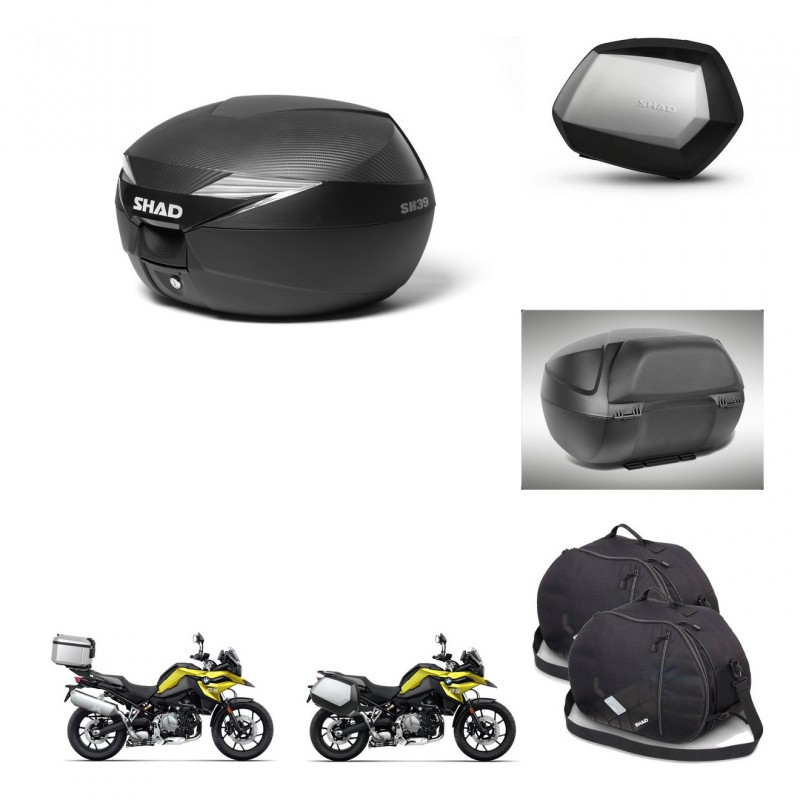 SHAD Maletas SH35 PREMIUM + soporte montaje Baul maleta accesorios KIT-473102