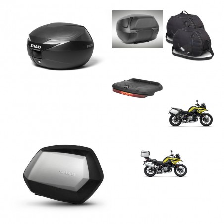 SHAD Maletas SH35 PREMIUM + soporte montaje Baul maleta accesorios KIT-473108