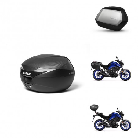SHAD Maletas SH35 PREMIUM + soporte montaje Baul maleta KIT-473137