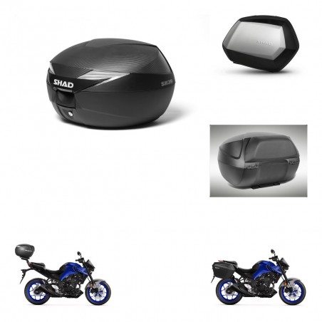 SHAD Maletas SH35 PREMIUM + soporte montaje Baul maleta accesorios KIT-473149