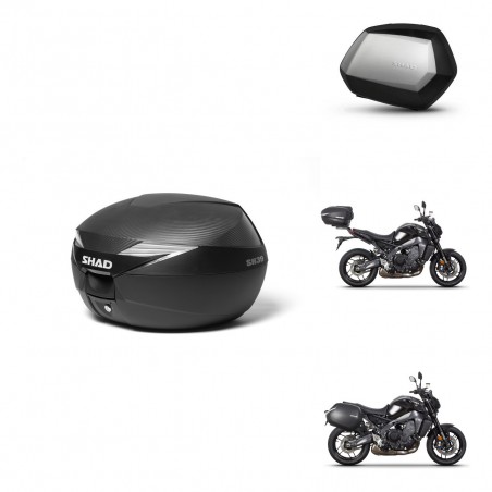 SHAD Maletas SH35 PREMIUM + soporte montaje Baul maleta KIT-473161