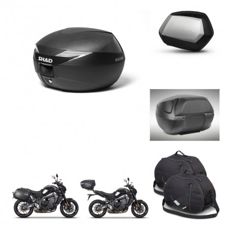 SHAD Maletas SH35 PREMIUM + soporte montaje Baul maleta accesorios KIT-473174