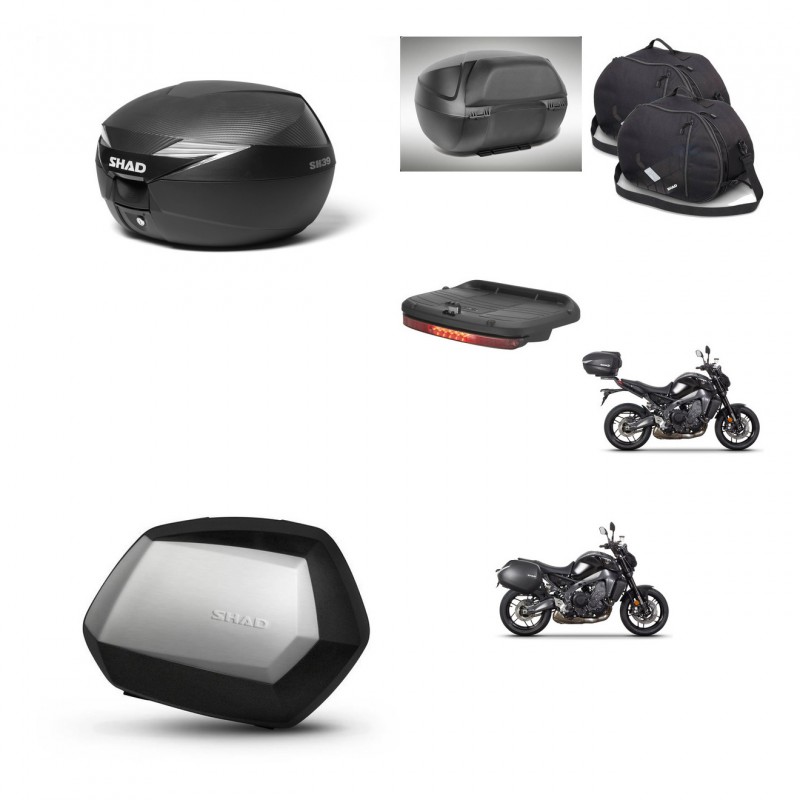 SHAD Maletas SH35 PREMIUM + soporte montaje Baul maleta accesorios KIT-473180