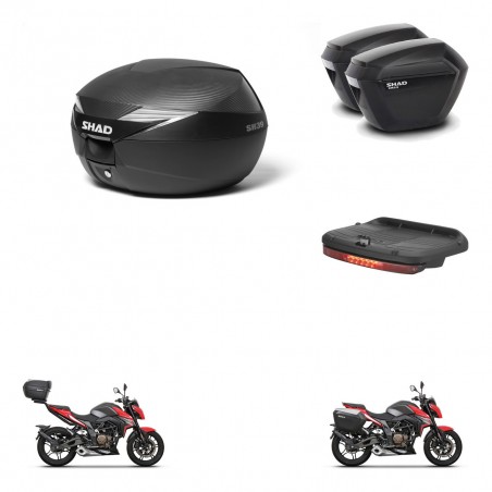SHAD Maletas sh23 + soporte montaje Baul maleta accesorios KIT-473214
